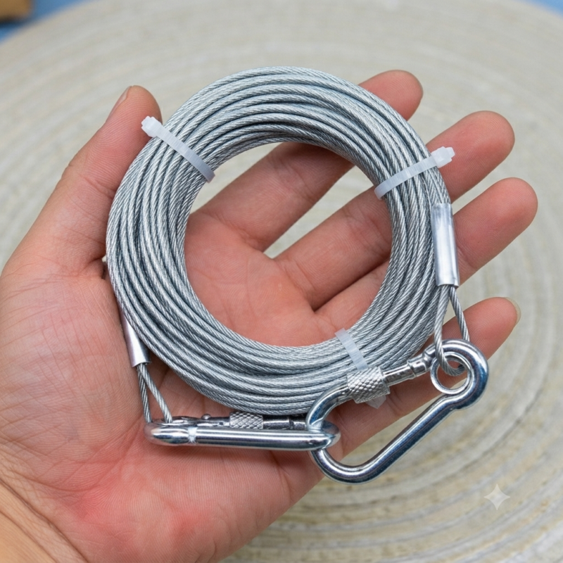 Heavy Duty Steel Wire Rope (16.5 FT)